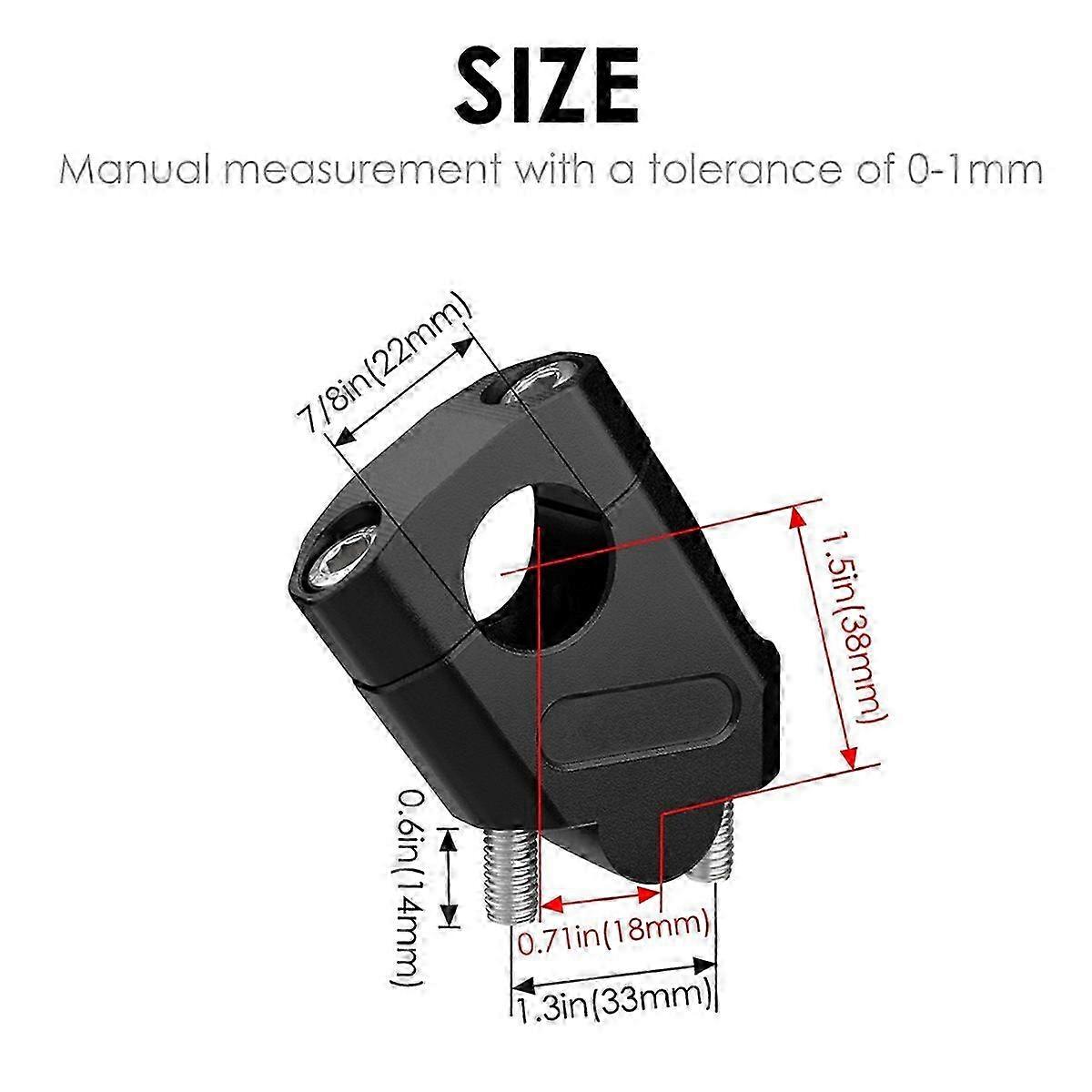 Motorcycle 22mm Handle Riser Bar Kit Height Increasing Base Height Increase and Backward Shift for