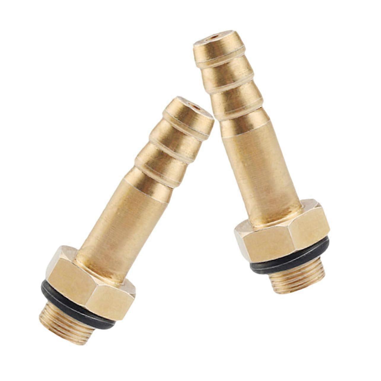 Brass Hose Angle Connector For Gas Pipe Adapter - Fits Hose IDs For Tank-Top Heaters And Gas Grills, Safe, Pack Of 2
