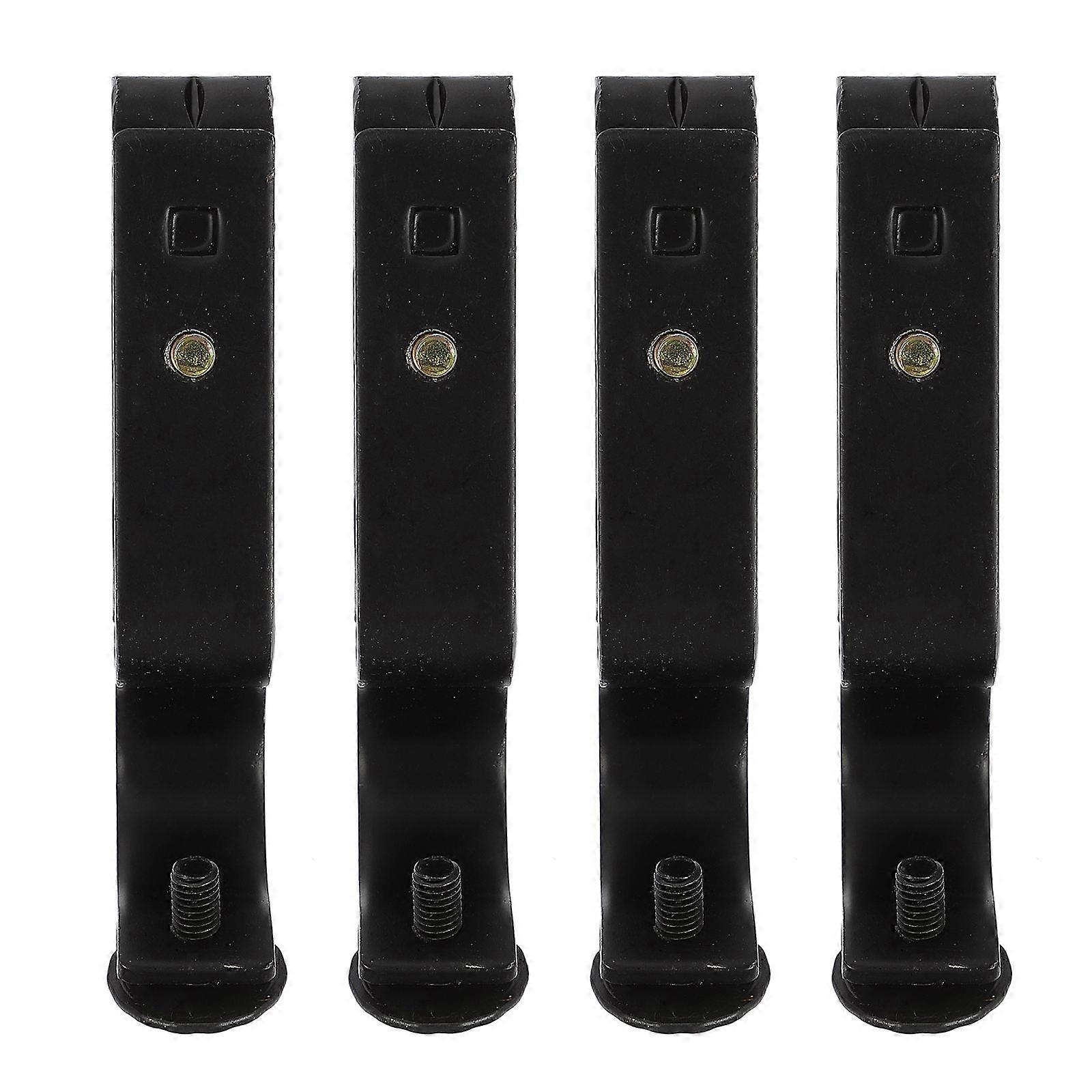 Curtain Rod Bracket Set Iron Material Square Shape Stable Foundation Homeowners 4Pcs