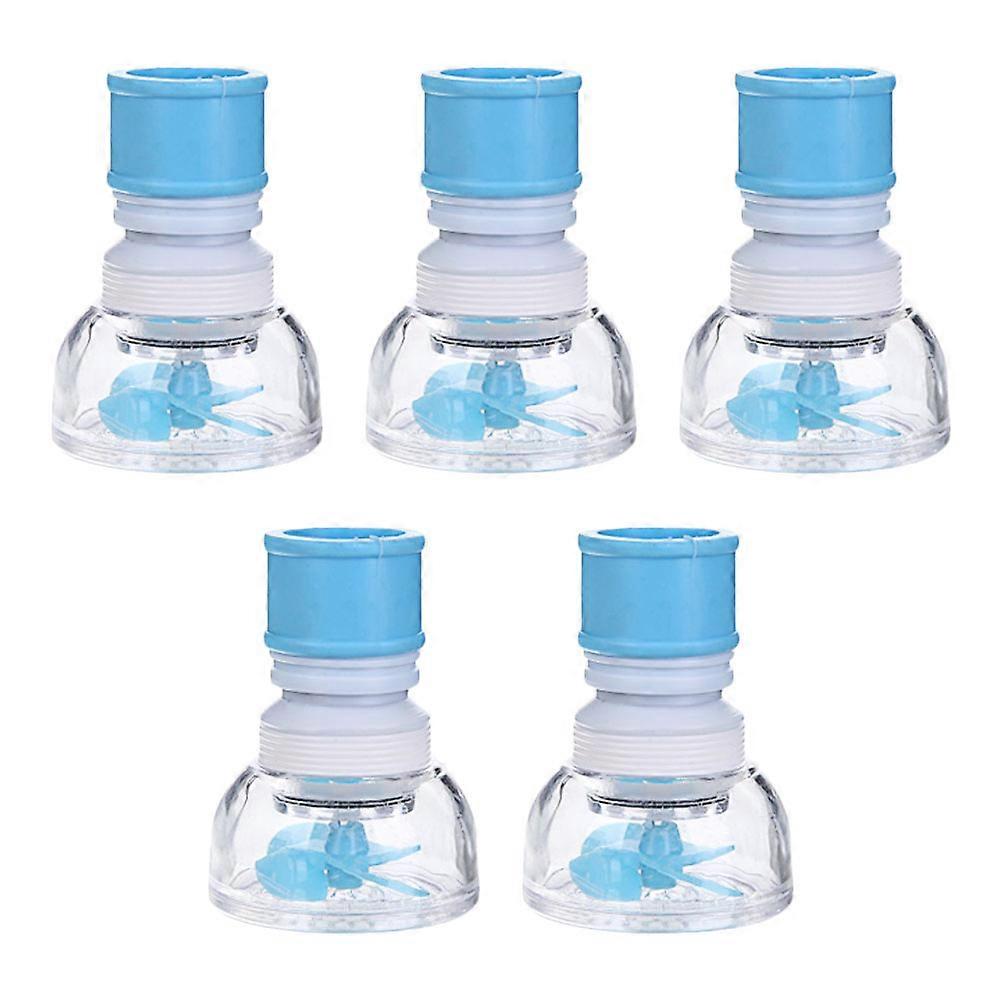 Anti Splash Tap Nozzle Rotatable Faucet Tap Diffuser Filter For Kitchen Use Blue 5Pcs