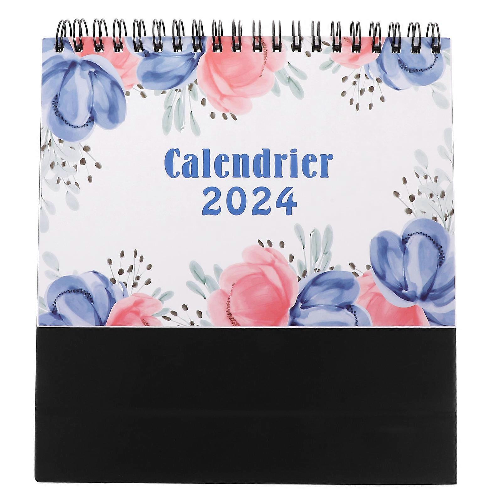 Desktop Small-Sized Calendar Creative Desktop Calendar Home Supply A-Shaped Stand Note-Taking Paper 7.00X2.55X6.29in 1Pack