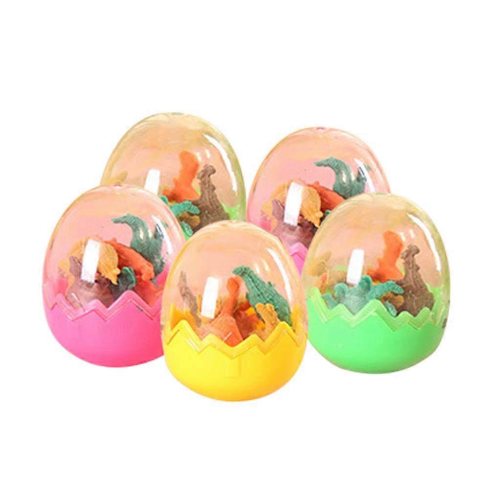 Pencil Erasers Mini Dinosaur Erasers Educational Toy For Kids Classroom Activities Assorted Color Approx 4 X 4 X 5cm 5 Bottles
