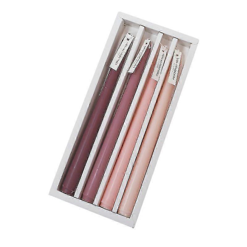 Tatil Sütun Mumları - 4 Paket - Kokusuz Noel Mumları