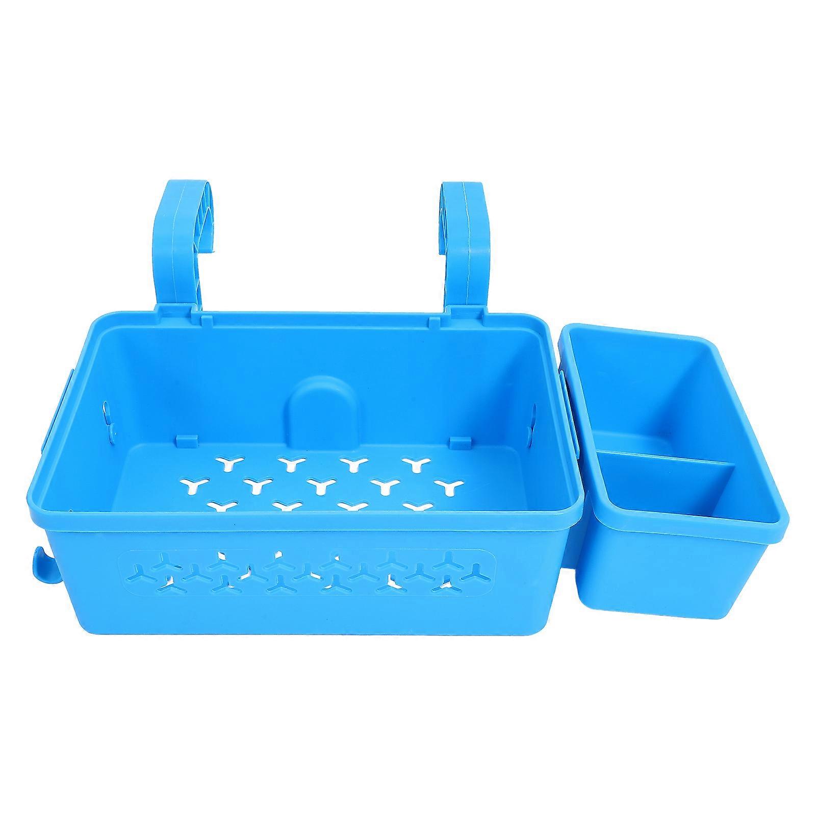 Pool Towel Basket Waterproof Multi-Function Hanging Plastic Storage For Outdoor Use Rectangular Shape 1Set
