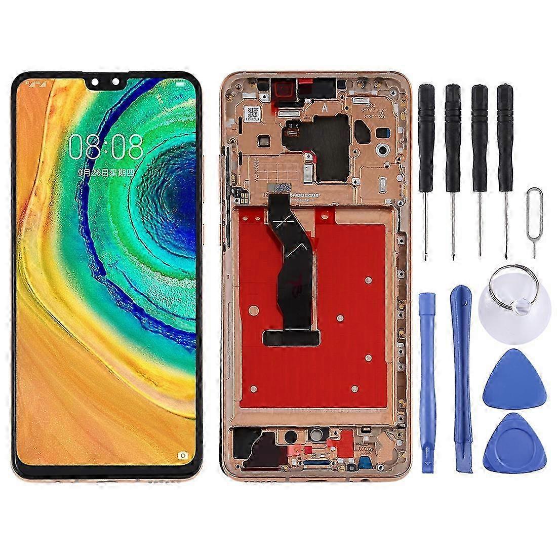 (Orange) Compatible Oled Lcd Screen For Huawei Mate 30 Digitizer Full Assembly With Frame