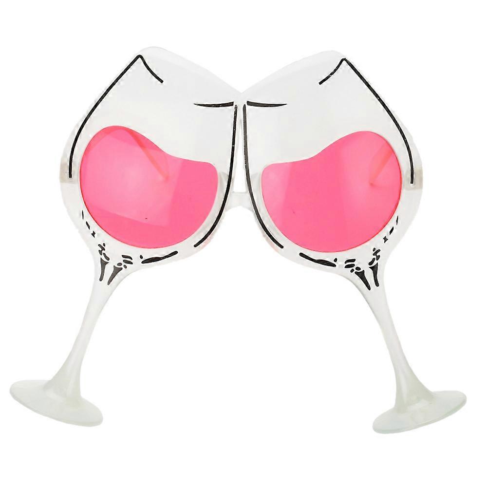 Wine Glasses Party Photo Props Novelty Eyeglasses For Masquerade Carnival Eyewear Accessories Pink 2Pcs