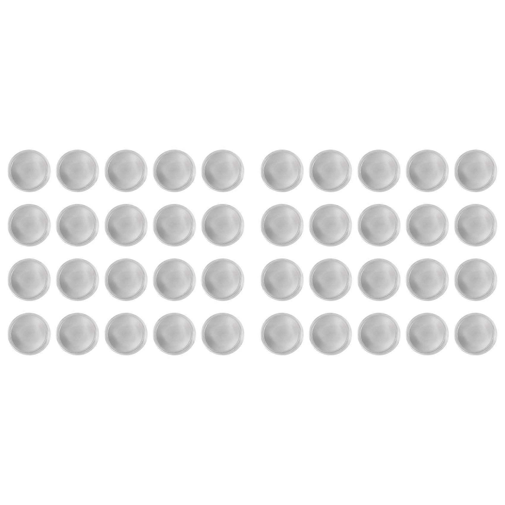 40pcs Blank Metal Stamped Sublimation Blanks 40mm Laser Engraved Round Labels+Acrylic Protective Cas