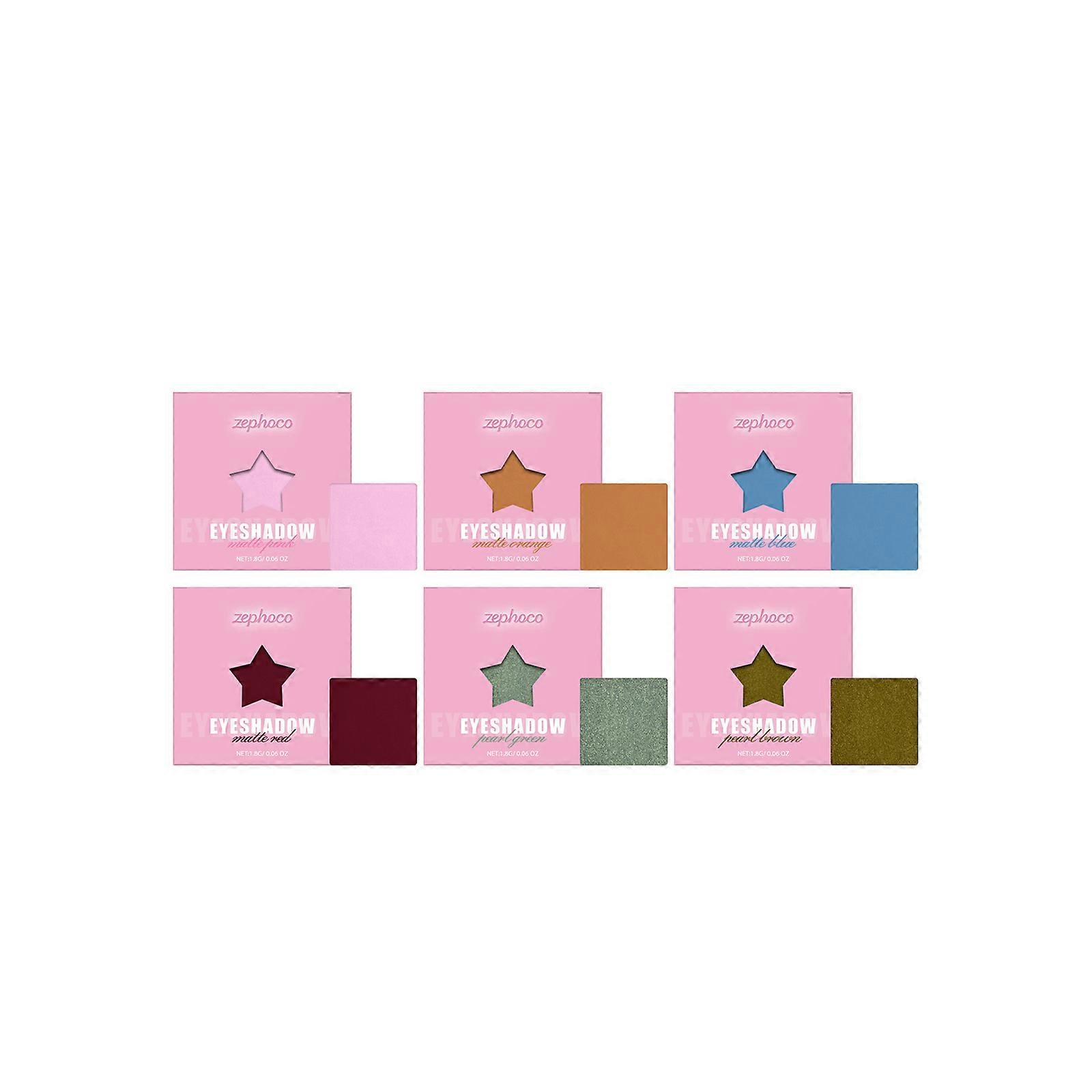 3pcs zephoco Monochrome Eyeshadow Tray Series Natural Color Lasting Not Easy To Remove Makeup Portable Apply Touch Up Eyeshadow