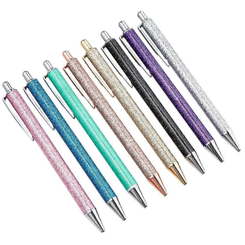Fancy Ballpoint Pen Ergonomic Writing Pen Note-taking Black 14x1cm 8Pcs