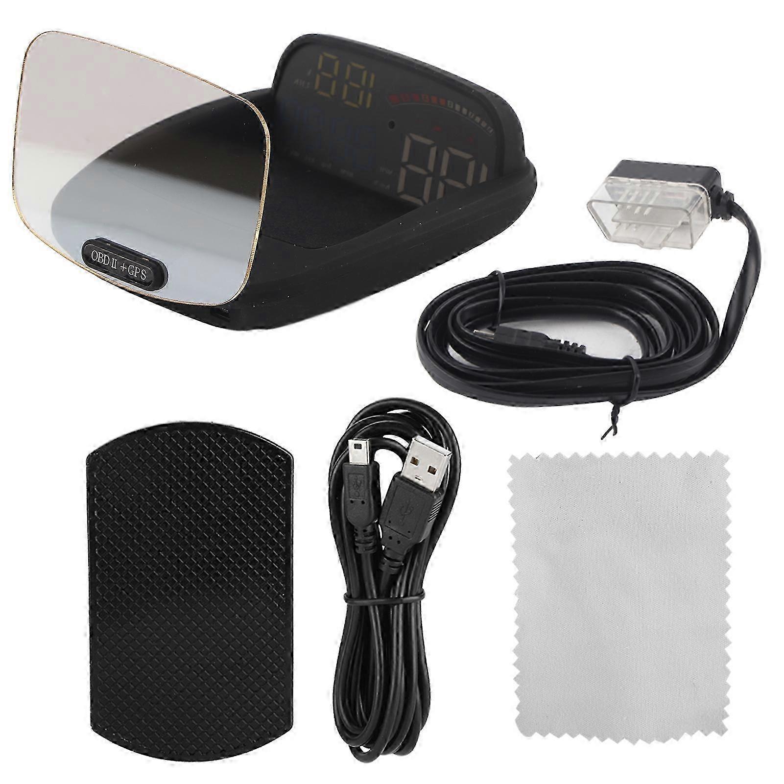 Large Screen Head Up Display Compatible with OBD and GPS Dual System (11V-18V)