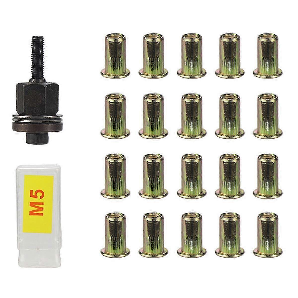 21pcs Rivet Nut Tools Hand Rivet Nut Simple Installation Manual Riveter for Rivnuts Tools for Nuts-M5-