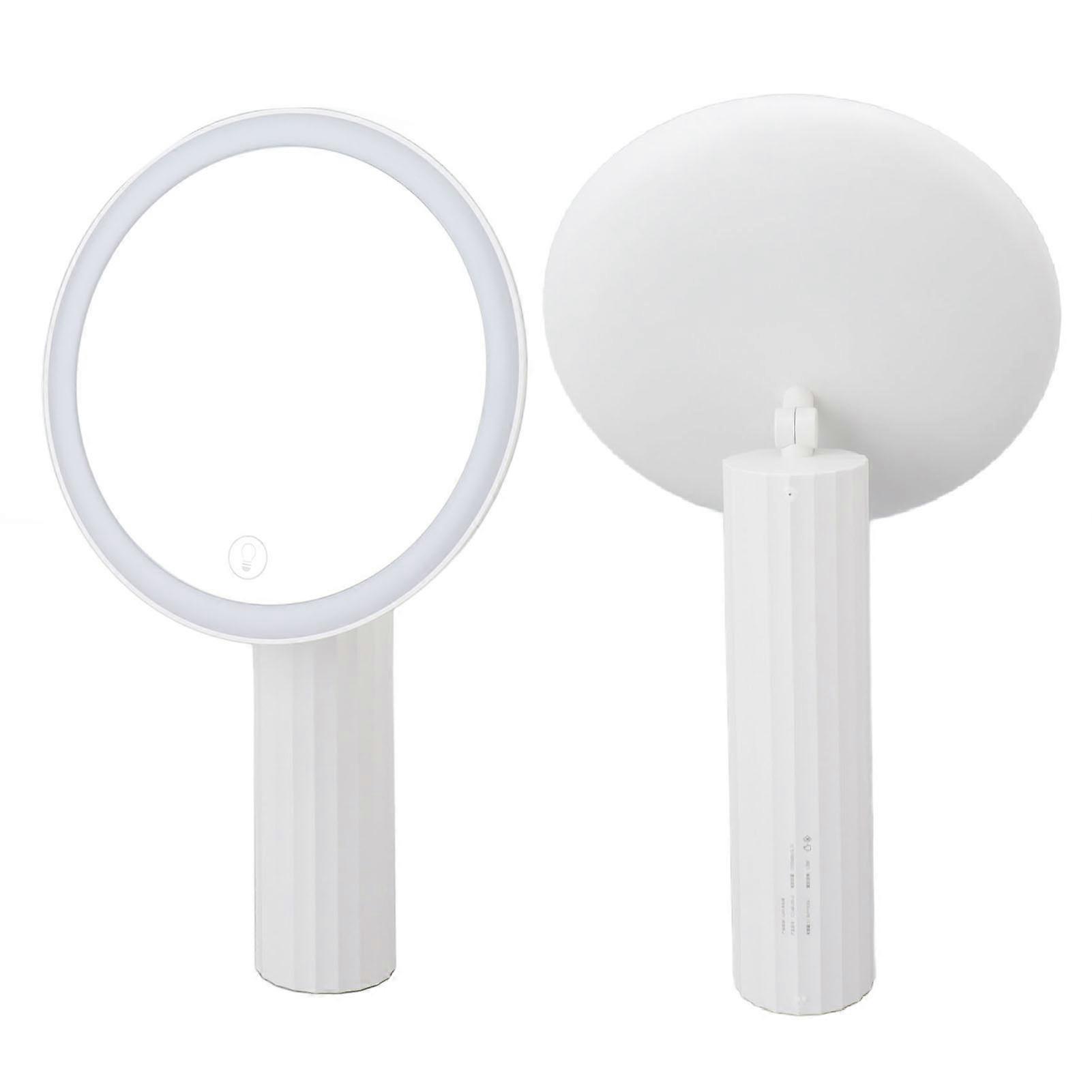 LED Makeup Mirror Portable Handheld Fill in Light Makeup Mirror Large Area Mirror Cosmetic Tool 