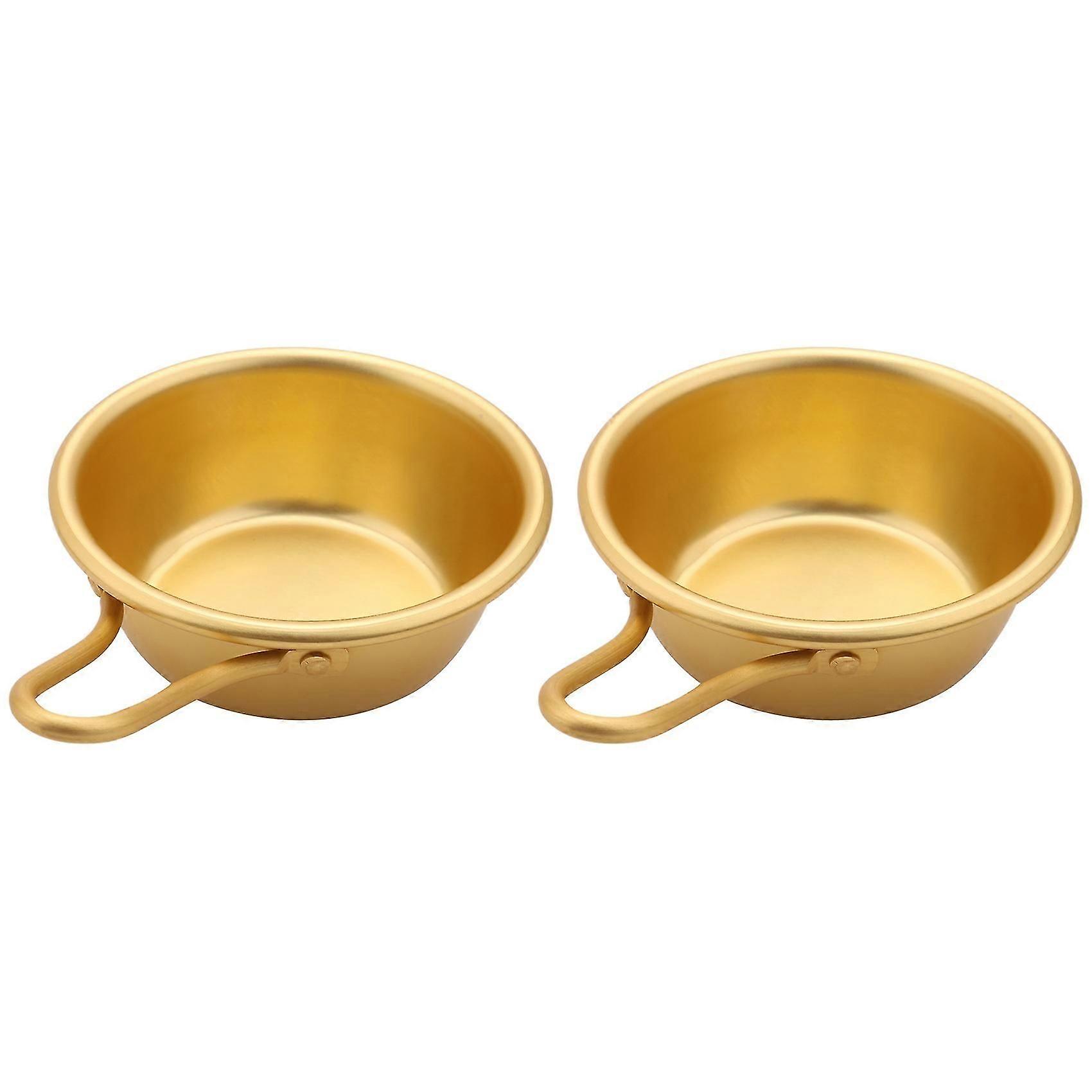 Lot de 2 bols Makgeolli traditionnels coréens en aluminium pour vin de riz cru coréen