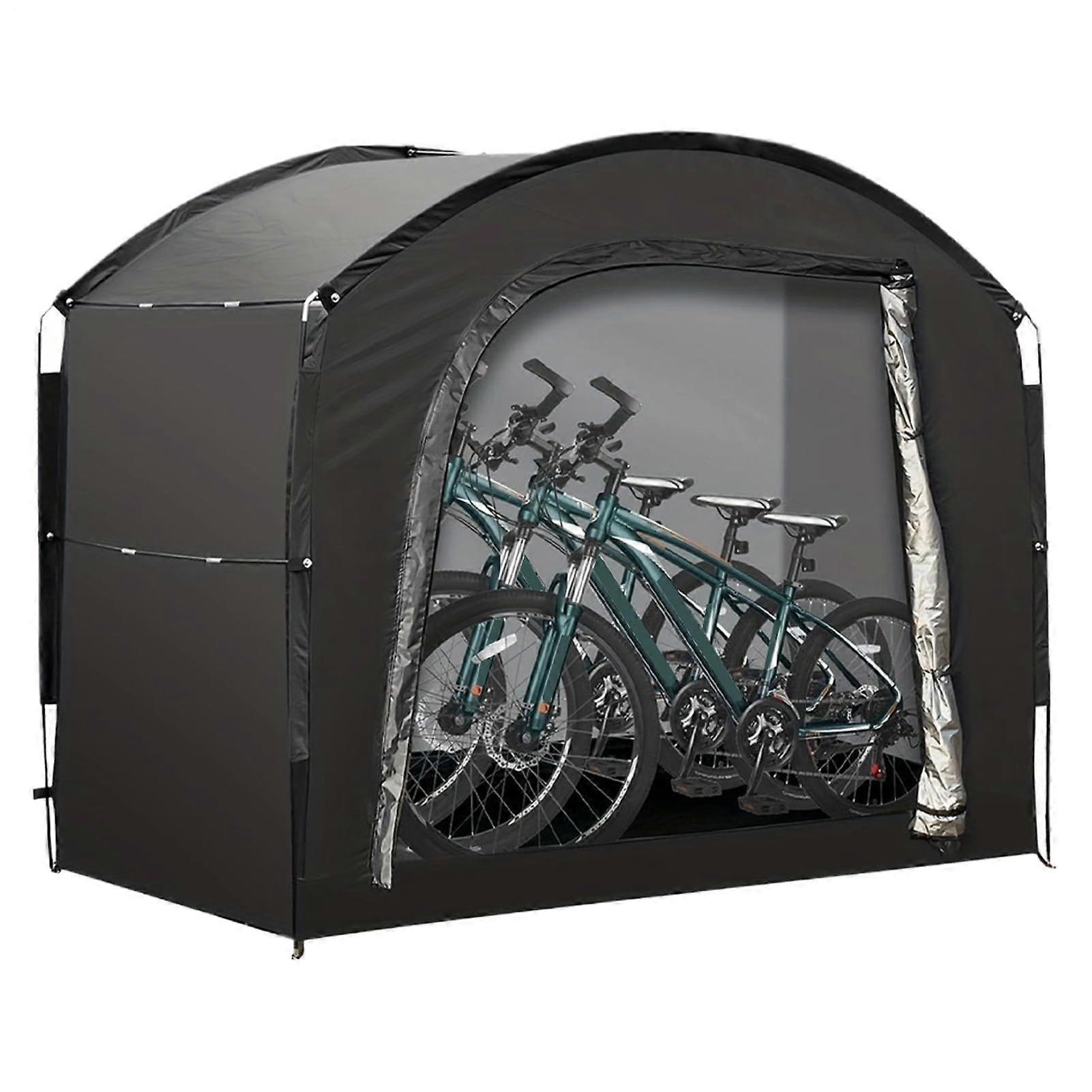 Fahrrad-Schuppenzelt – Großes Faltbares Zelt für Motorräder und Gartengeräte, Wasserabweisend, Robuster Schwarz Rahmen
