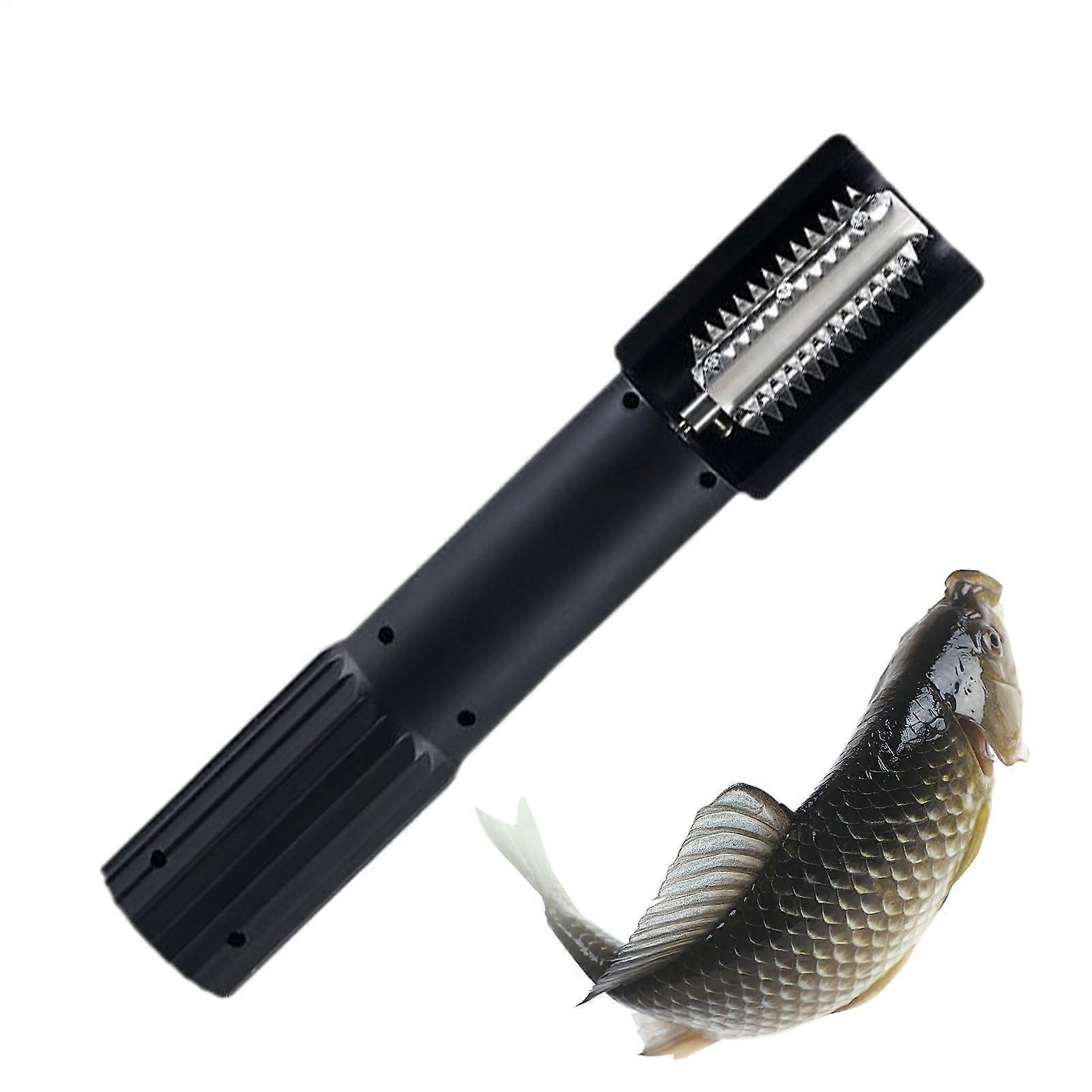 Electric Fish Scaler with Waterproof Design, Automatic Catfish Scraper for Easy Freshwater Fish Cleaning, Black Color