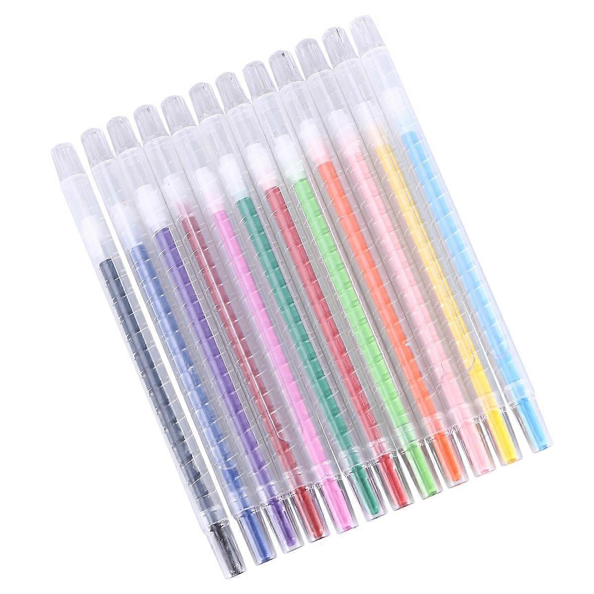 Creativity Development Rotating Crayons Assorted Color Material 12Pcs