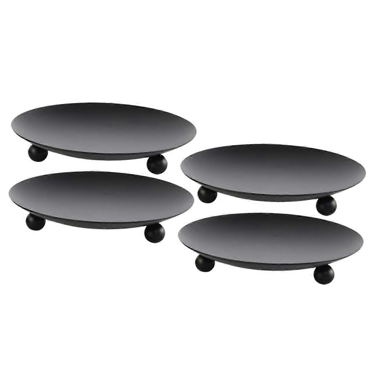 Iron Candle Holders Set Of 4 Black Tabletop Candlesticks Rustic Retro Decorative Iron Candlesticks For Home