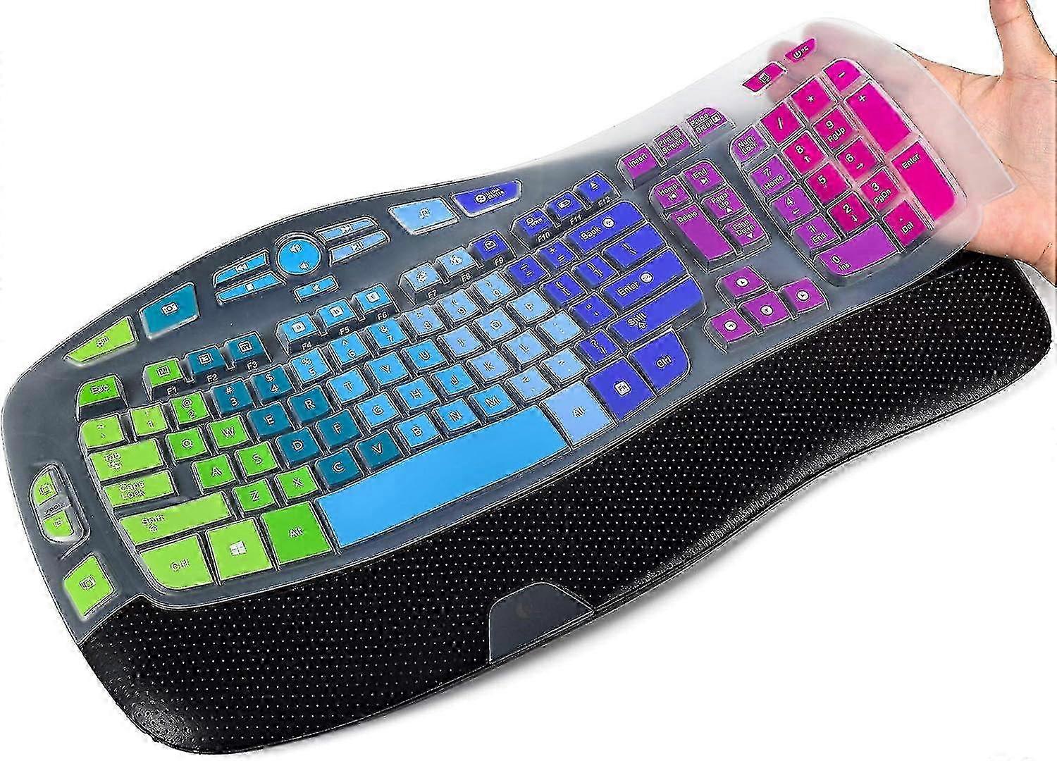 1pcs Colorful Keyboard Cover Suitable for Wireless Wave Keyboard, Rainbow
