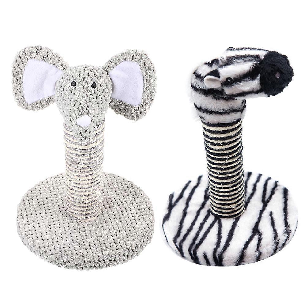 Adorable Cat Scratching Post with Sisal Rope and Paper for Indoor Cat Use Light Grey 2pcs