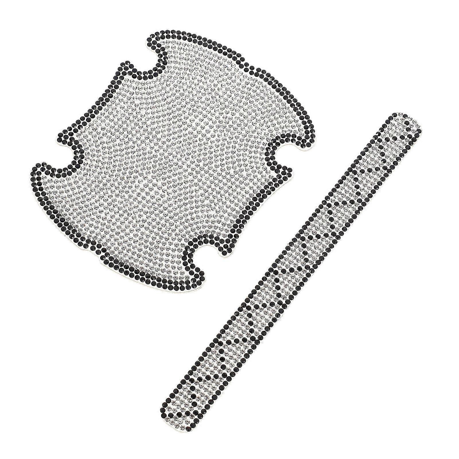 1 Set Rhinestone Door Handle Scratch Protector Sticker Bling Car Handle Cover