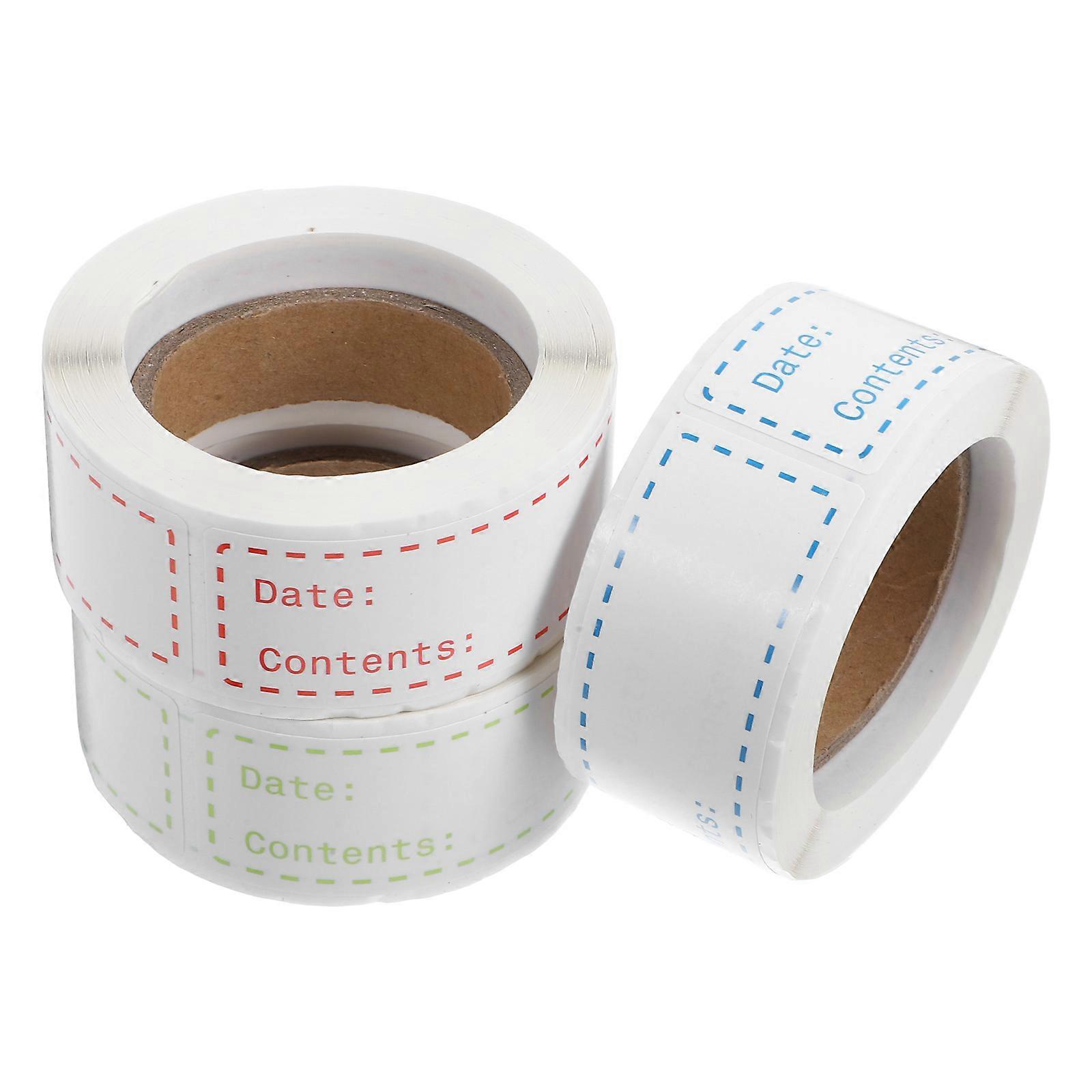 Kitchen Red Smooth Writing Surface Organized Food Storage 3 Rolls Rectangular Shape