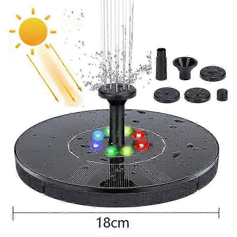 Solar Fountain, Upgraded With , Solar Powered Fountain Water Pump, Free Standing Floating Solar