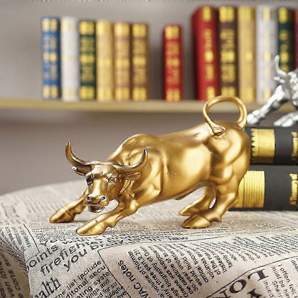 الإبداعية وول ستريت البقر راتنج زخرفة مكتب المدخل النبيذ مجلس الوزراء التلفزيون حزمة لينة الحرف النحاس الذهب