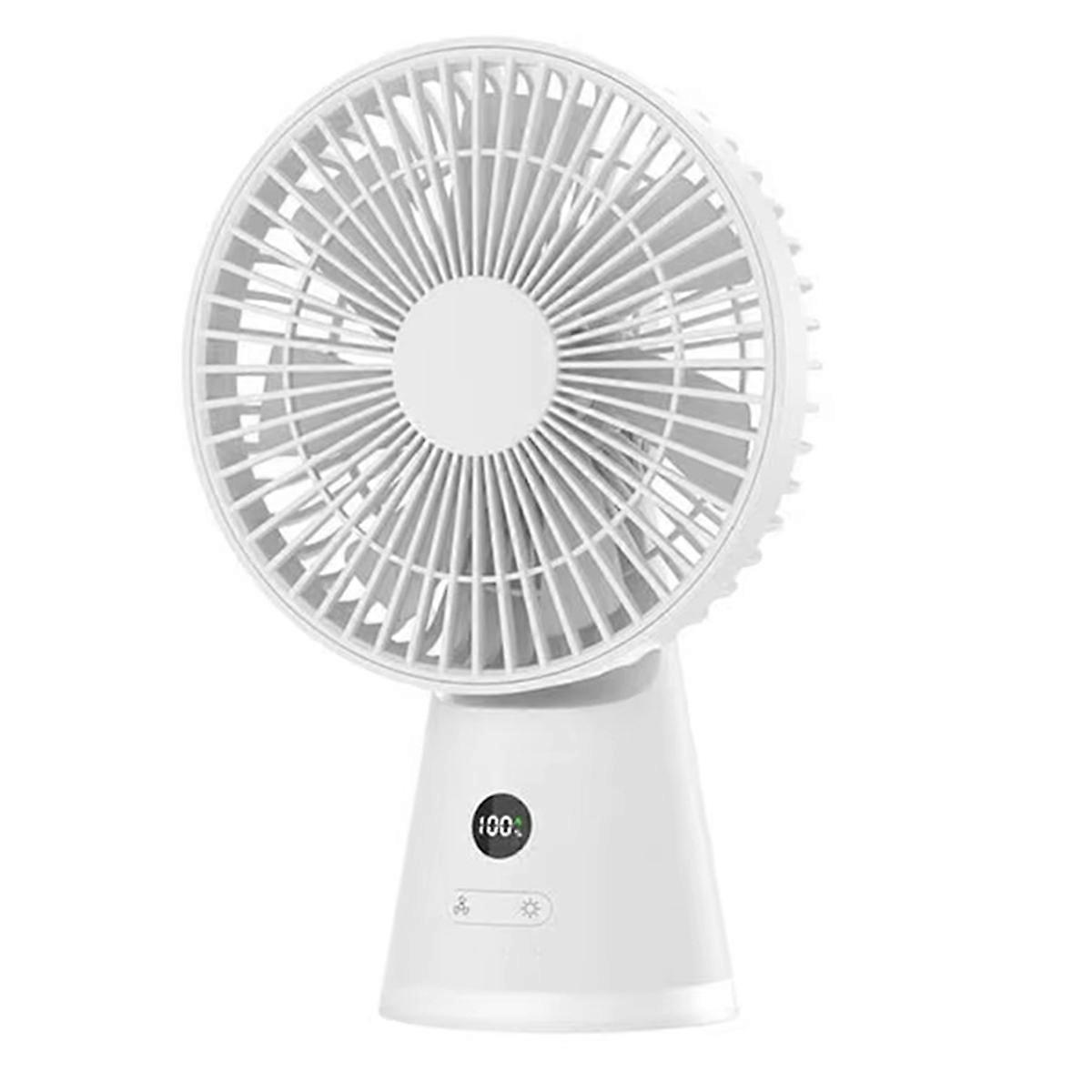 Portable Desk Fan,USB Rechargeable Table Fan with 5 Speeds, Quiet Operation, Powerful Natural Breeze, Ideal for Home Use