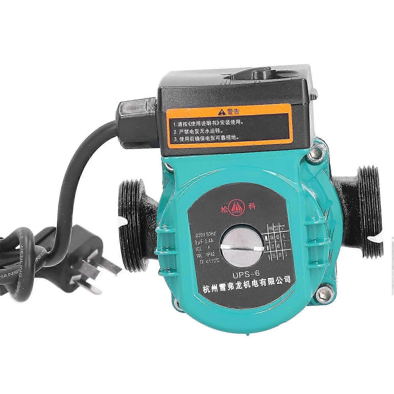 UPS6 Automatic Circulating Booster Pump 3Speed UltraQuiet Water Pump AC220V 100W 1.5in