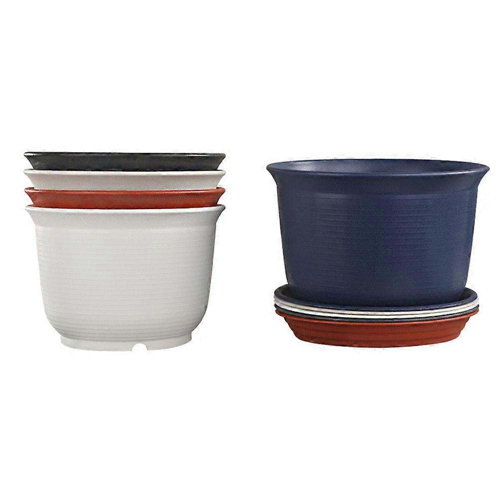 Nursery Pots With Tray Plastic Flower Pot Container For School Projects Medium Size 1Set