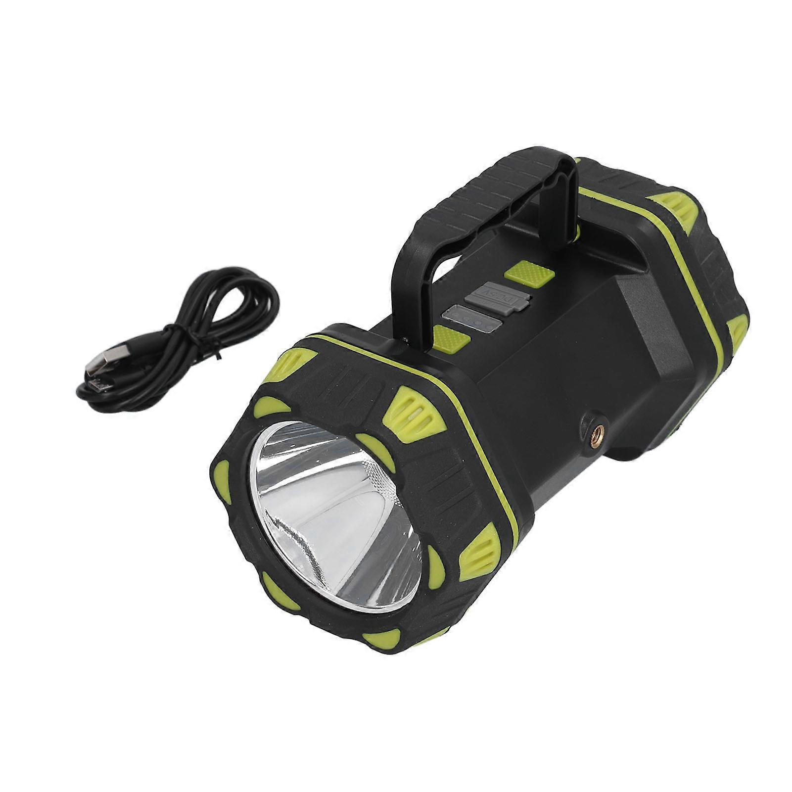 Handheld 8 Gears Modes Adjustable Waterproof Rechargeable LED Flashlight with USB Cable for Outdoor Home
