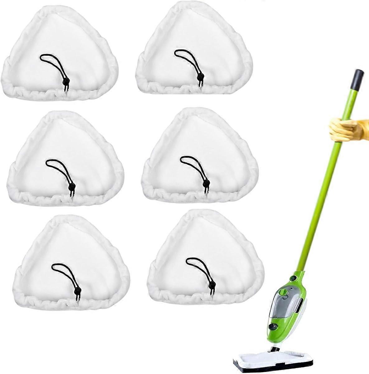 6-pack steam mop replacement cloths, microfiber cloth pads