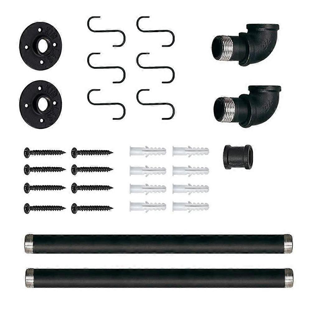 Pot Rack With Hooks Wall Mounted Saucepan Organizer Storing Kitchenware 60X13CM 1Set