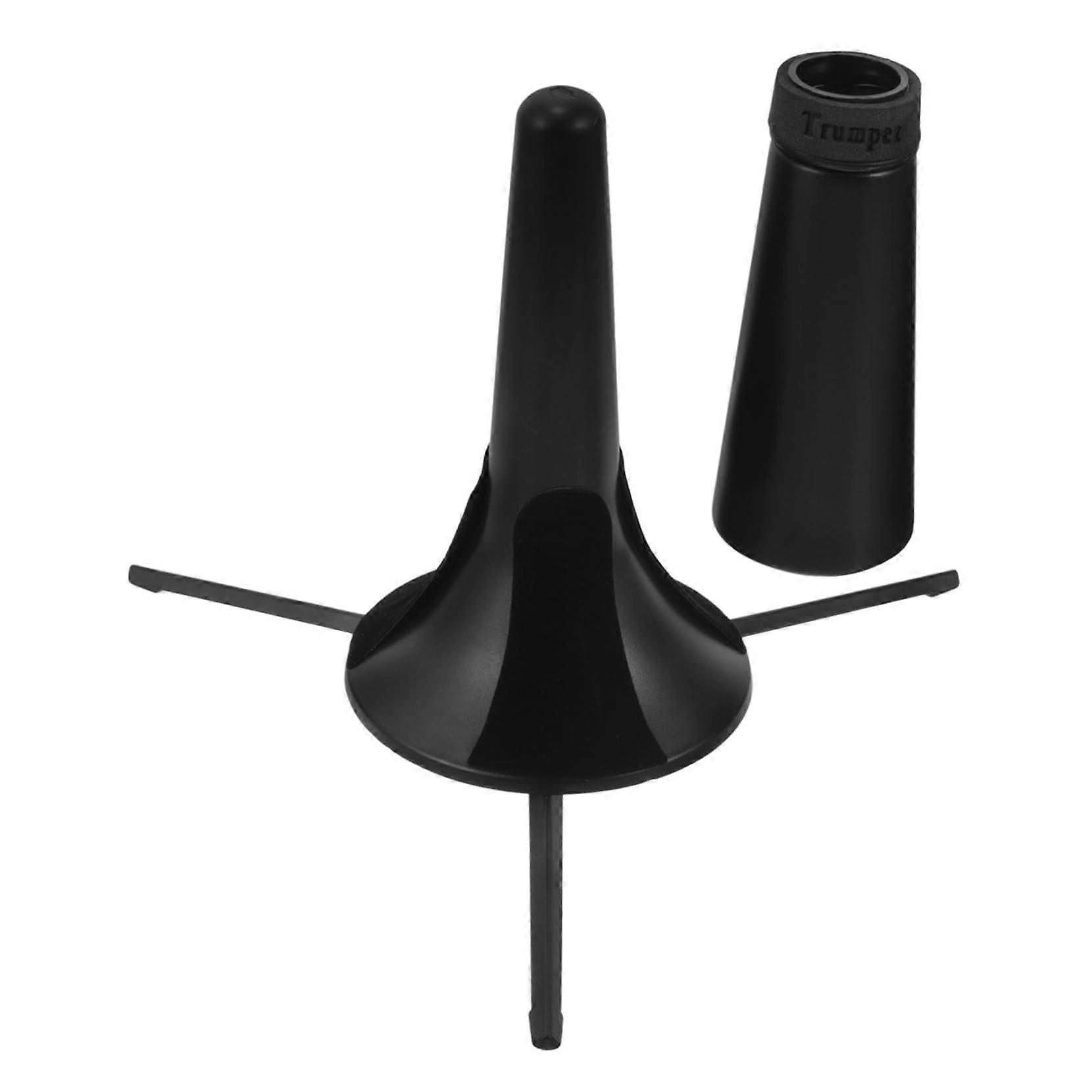Trumpet Stand With Damper Foot Support - One-Set Sturdy Display And Storage Holder For Trumpets