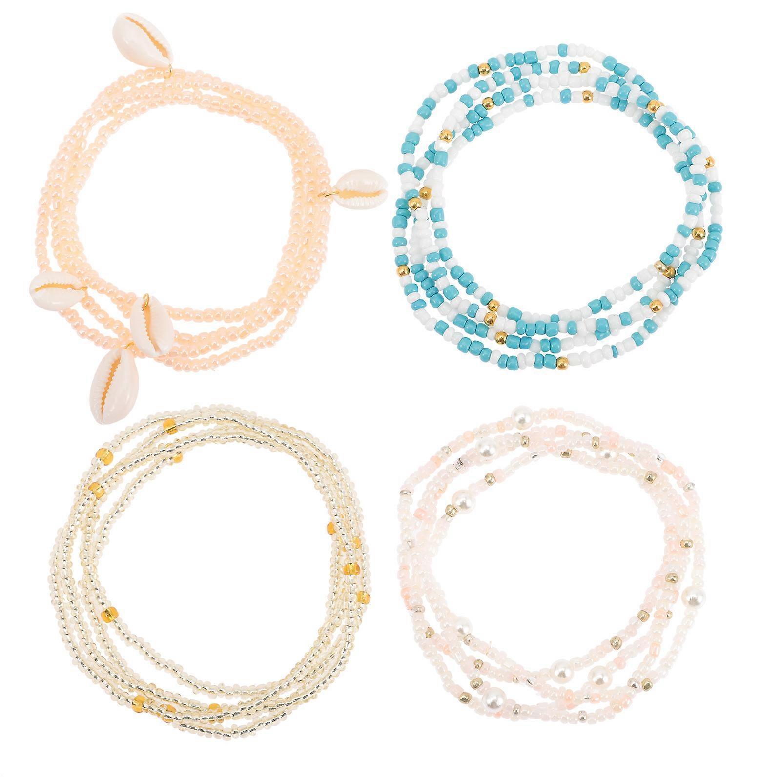 4pcs Stylish Beach Waist Beads for Women – Summer Body Chain Accessories to Enhance Your Look and Confidence