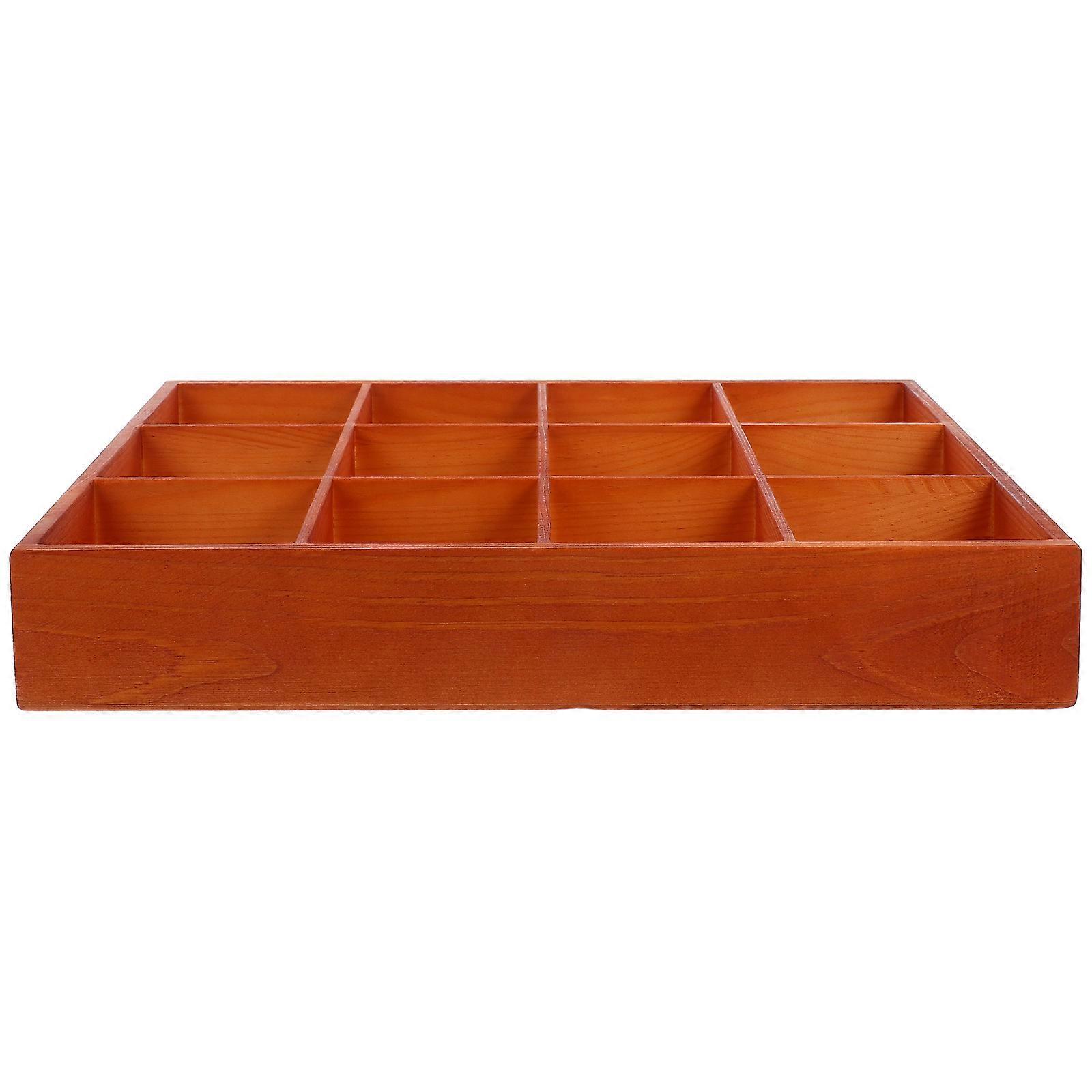 Drawer Organiser Trays Multicompartment Organization For Closet Dresser Storage Construction Chocolate 34.30X27.20X5.50CM 1Pack