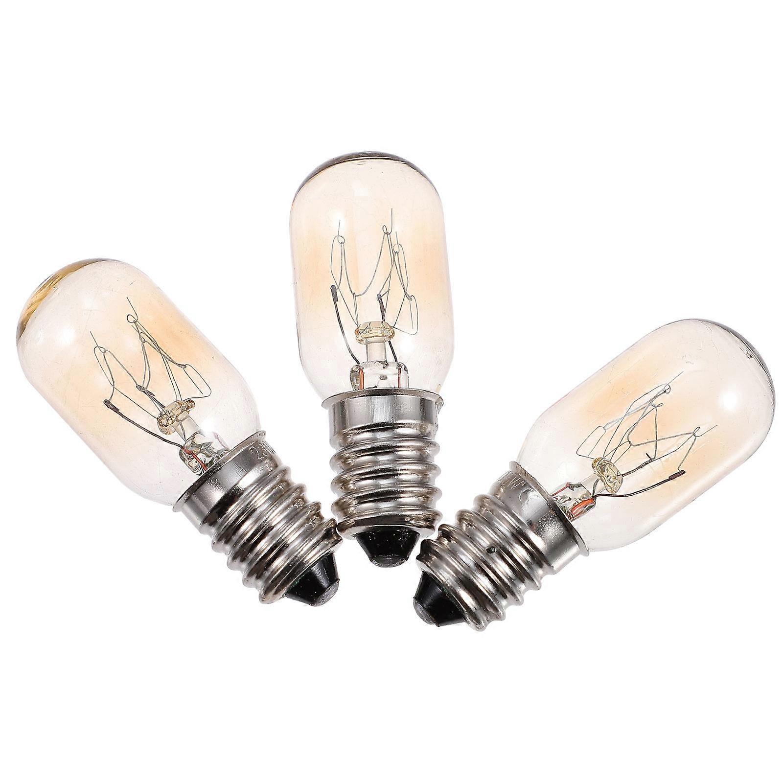 E14 Ampoules Doré 5X2CM Verre Appareil Compact Éclairage 3Pcs