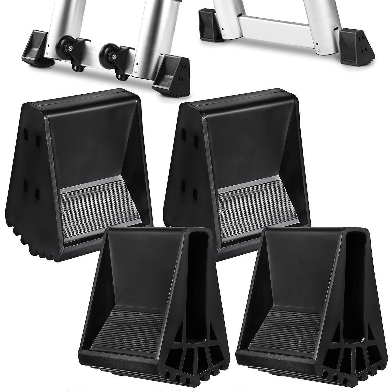 4pcs Non Slip Ladder Feet Covers for Telescopic Ladders – Stabilizer Pads for Stability, Easy Installation & Surface Protection