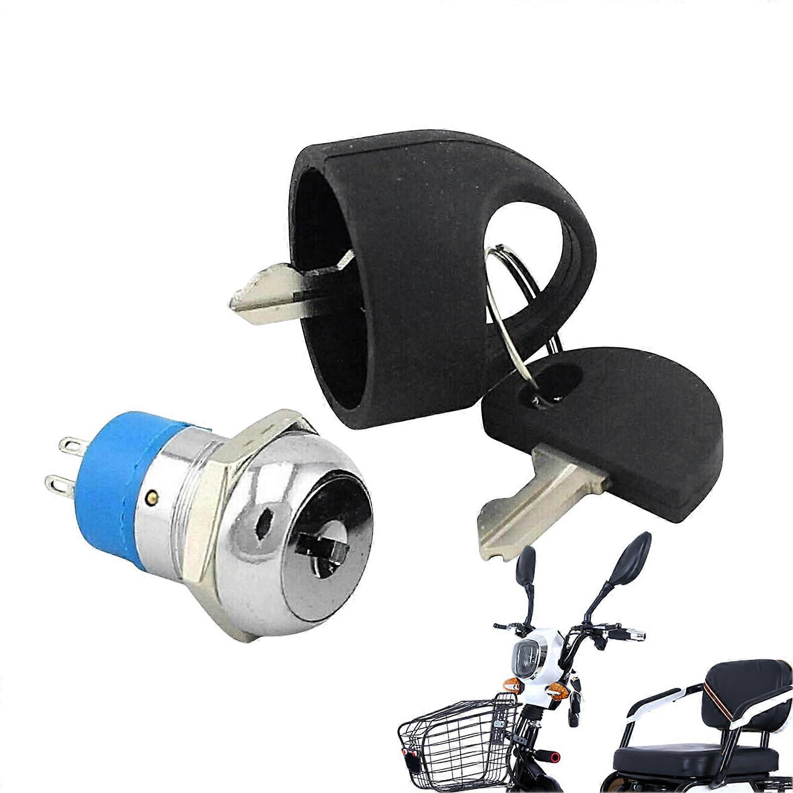 Electric Scooter Ignition Lock Key Set for Scooter Ignition Lock Zinc Alloy StartStop Parts for Commuters, Outdoor, and Workshop