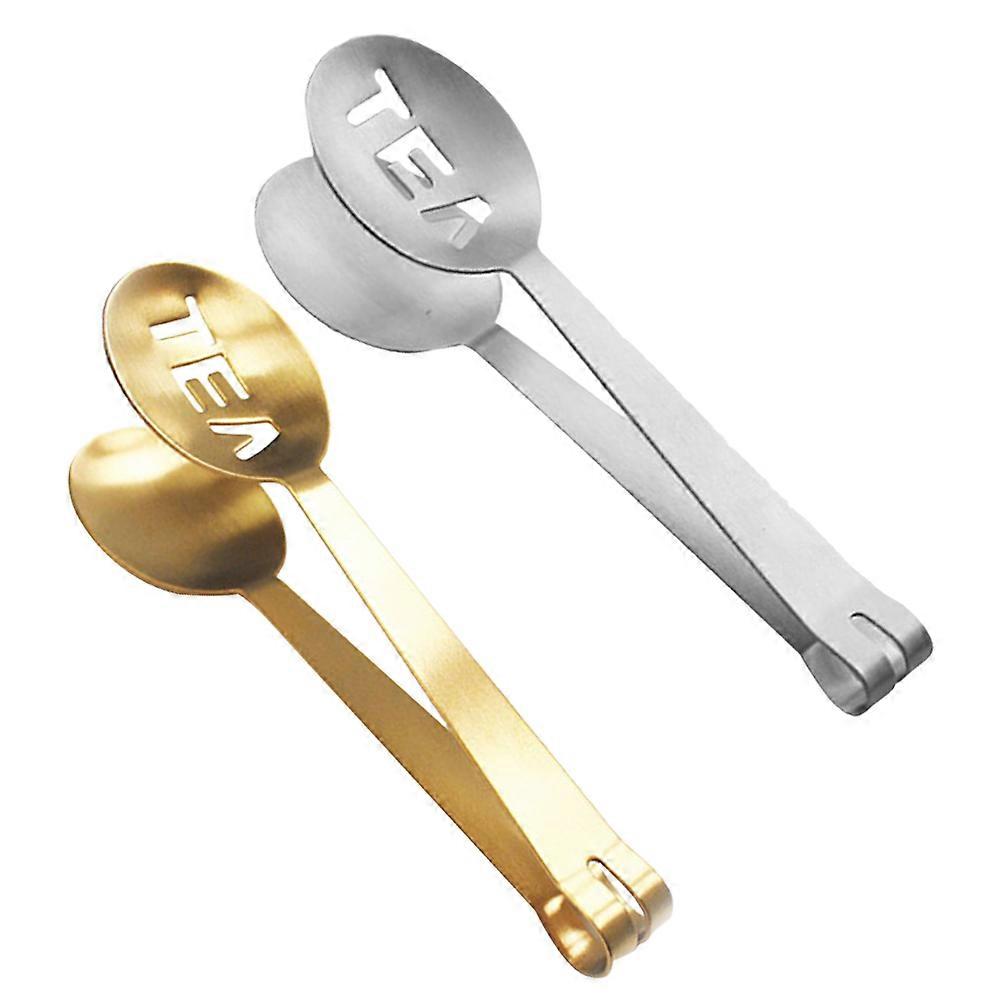 Teabag Squeezer Spoon Stainless Steel Tea Accessory For Handling Tea Leaves Kitchen Use 2Pcs
