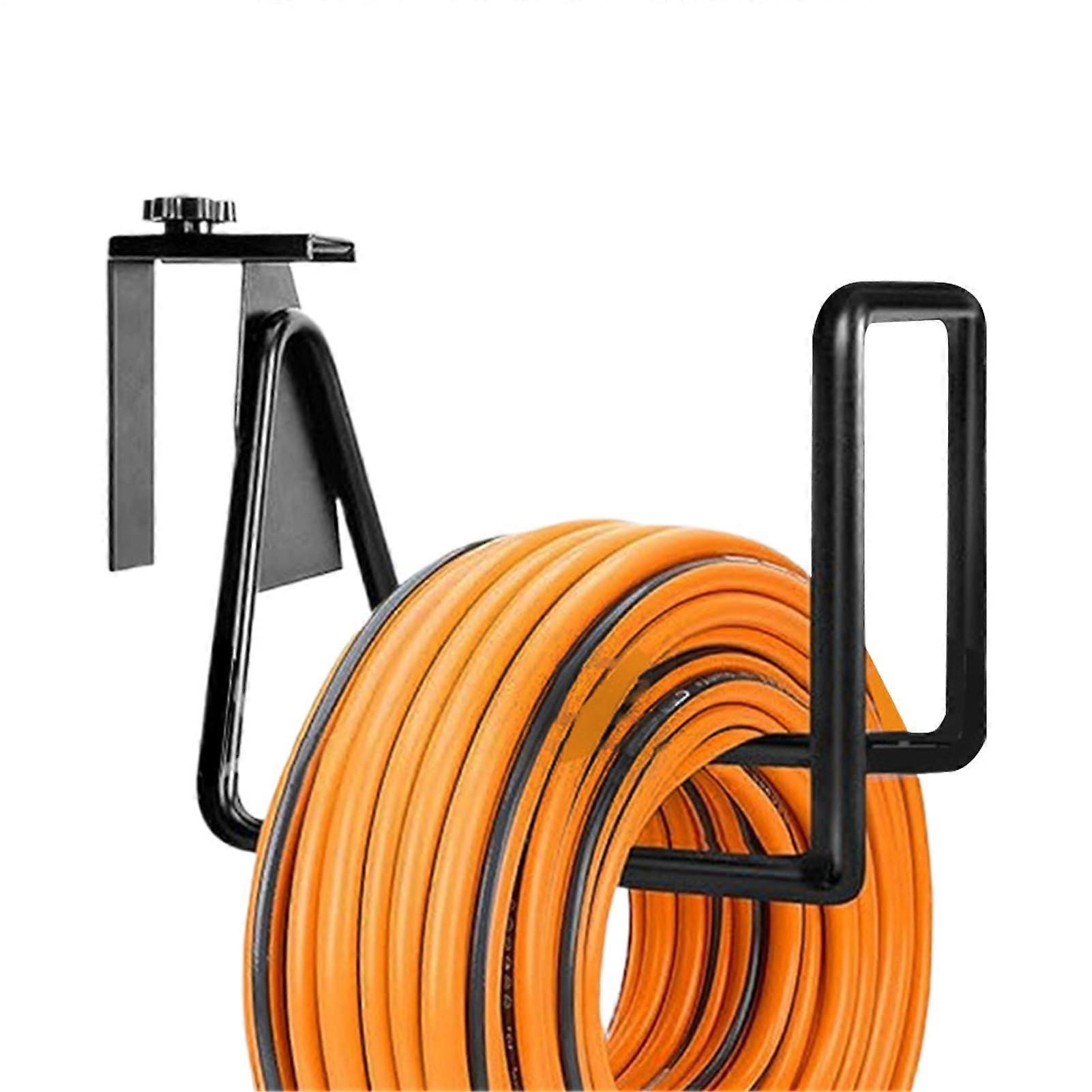 Wallmounted Metal Garden Hose Holder with Hooks – SpaceSaving Hose Storage for Garden, Cellar, Shed, Workshop Garage