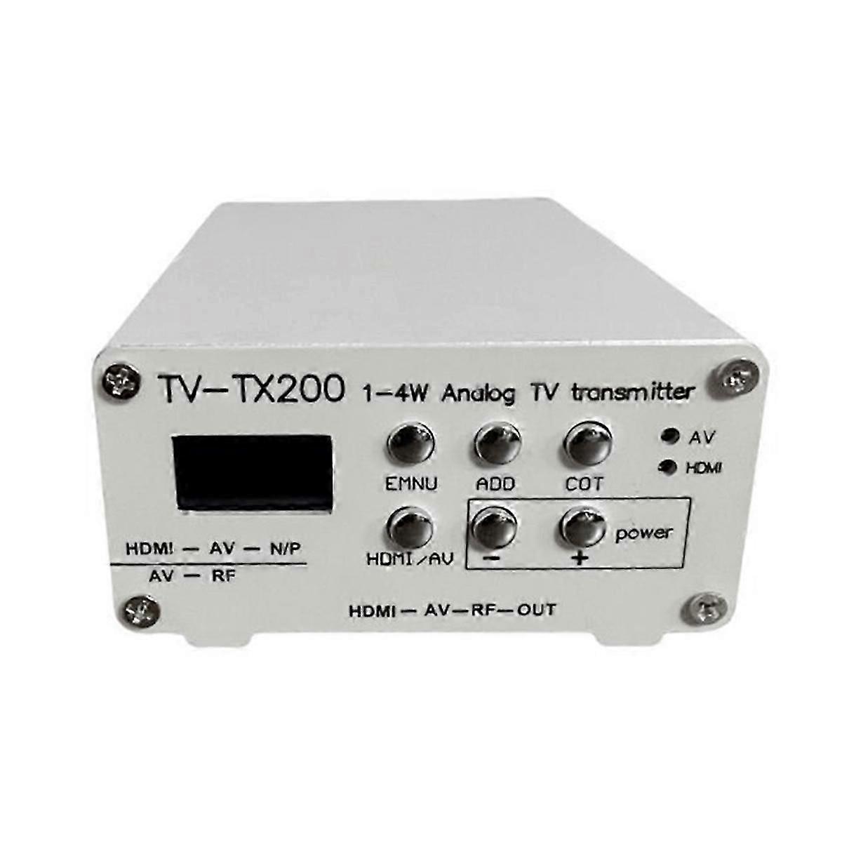 Analog TV Transmitter VHF/UHF Frequency Band Selectable Transmitter Frequency Power Supports /CVBS Signal Input