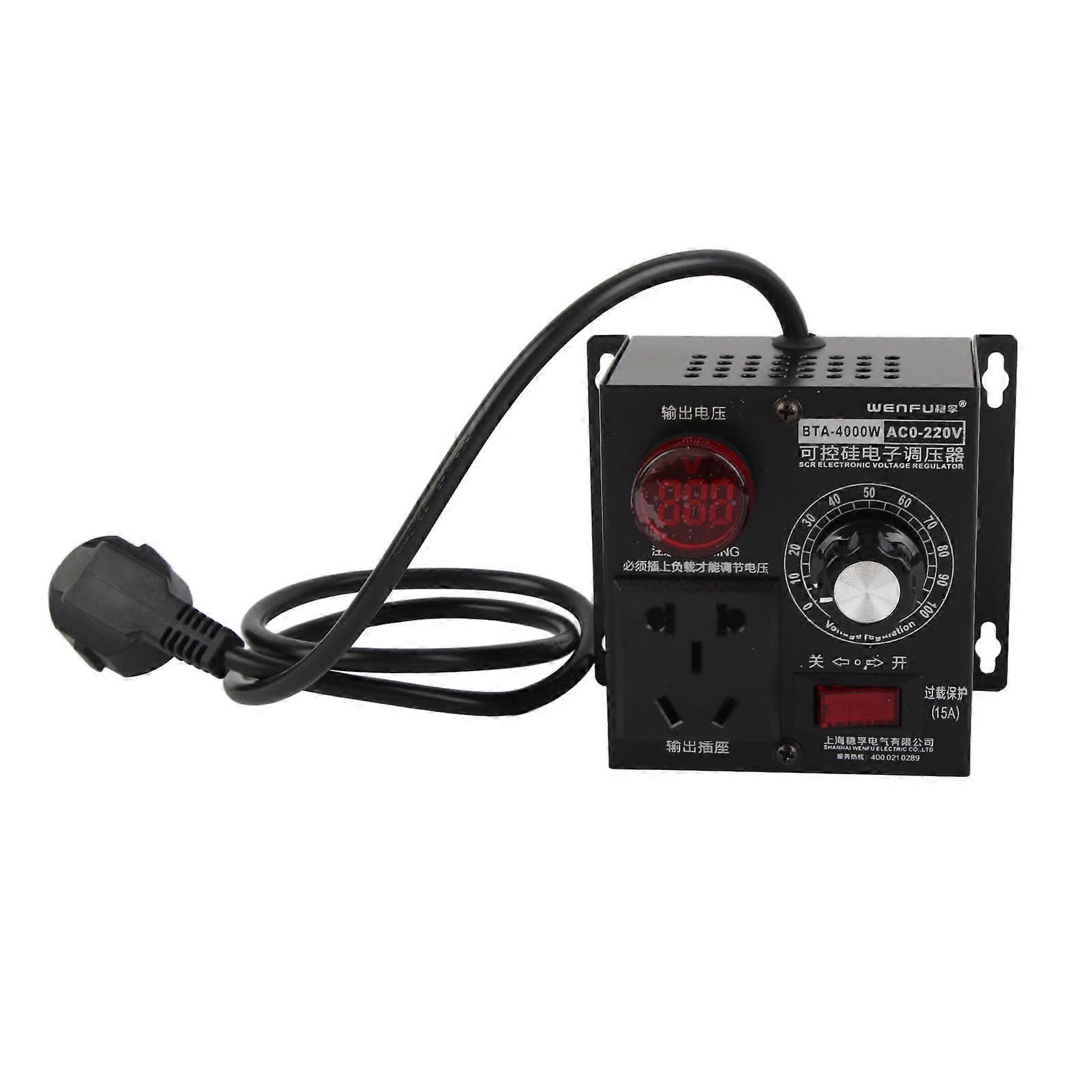 AC  4000W SCR Voltage Regulator Motor Fan Speed Controller Dimmer