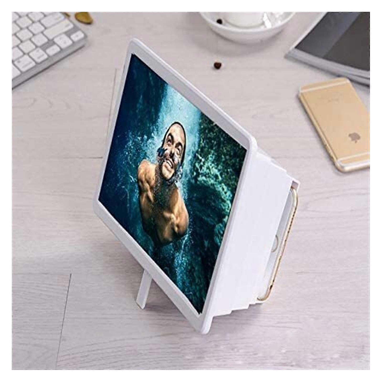Lightweight magnifier for mobile phones, 3D screen, portable, universal, black Lofty Ambition white