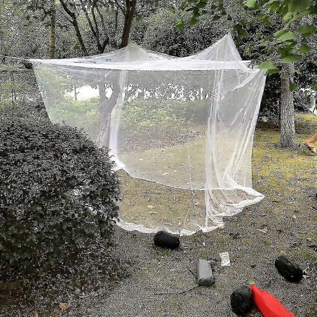 200*100*200cm Single Door Camping Net White Mesh Portable Square Foldable Mosquito Control Mosquito Net