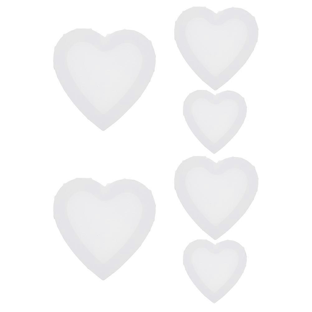 Creative Heart Shaped Oil Painting Frames Art Stretcher Blank Frame for DIY Crafts and Decorative Projects White 6pcs