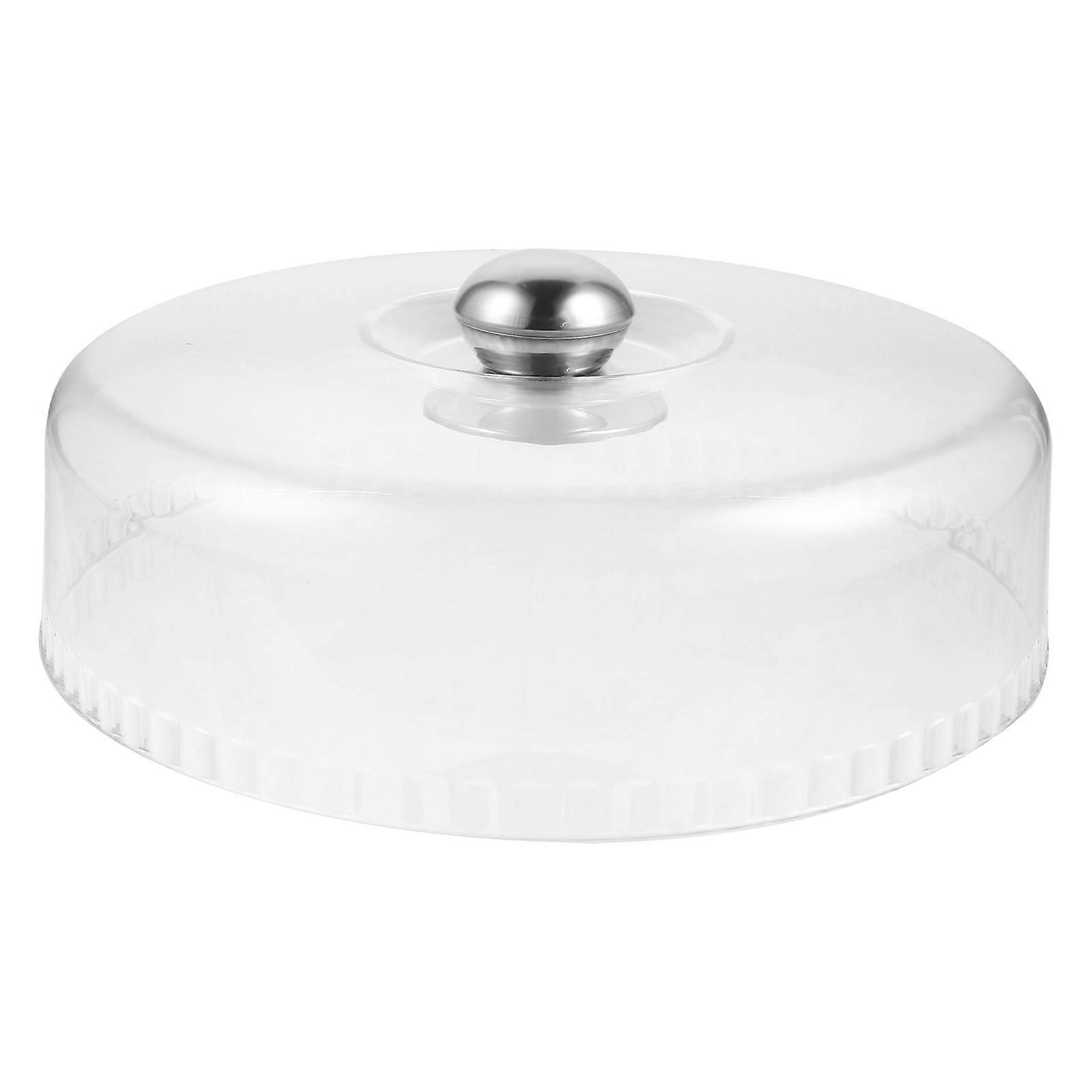 Transparent Cake Cover with Stainless Steel Handle for Home Use Easy to Clean and Lightweight 1 Pc
