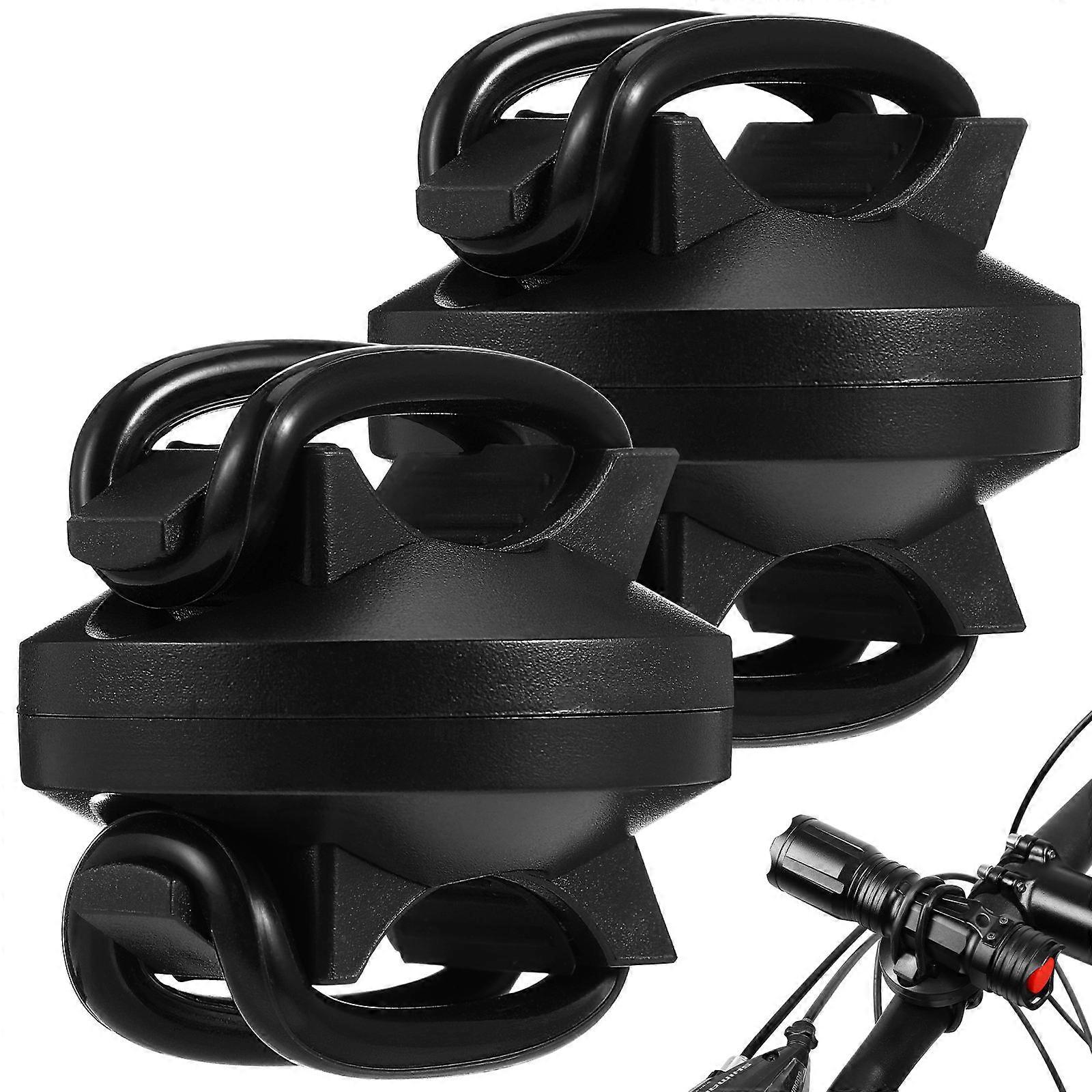 2 יחידות 360 מעלות מתכוונן פנס מחזיקי הר קליפים סוגריים לרכיבה על אופניים בחוץ קמפינג