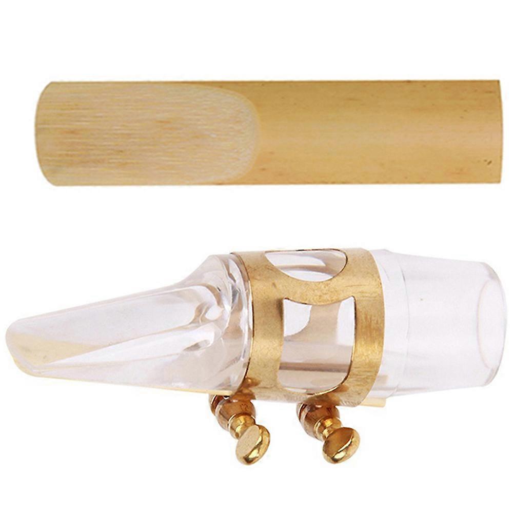 Alto Saxophone Mouthpiece Kit with Reed Ligature Made of Synthesis Material for Sax Lightweight Portable Assorted Color