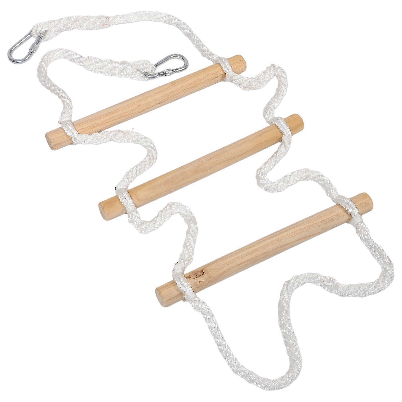 Climber For Bunk Beds And Playground High Strength Stable Round Logs Bunk Bed Design Beige 150.00X41.00X3.00CM 1Set